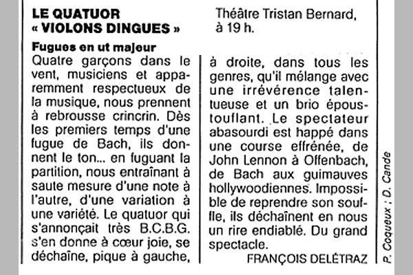 1987 : magazine Elle en octobre (Théâtre Tristan Bernard)